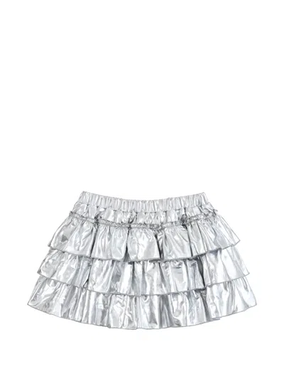 Mimi Tutu Tiered Mini Skirt In Gray