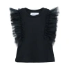 Mimi Tutu Tulle-sleeve T-shirt In Black