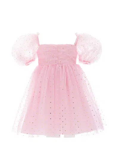 Mimi Tutu Kids' Tulle Puffed-sleeve Dress In Pink