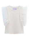 Mimi Tutu Kids' Tulle-sleeve T-shirt In Nude