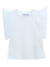 Mimi Tutu Tulle-sleeve T-shirt In White