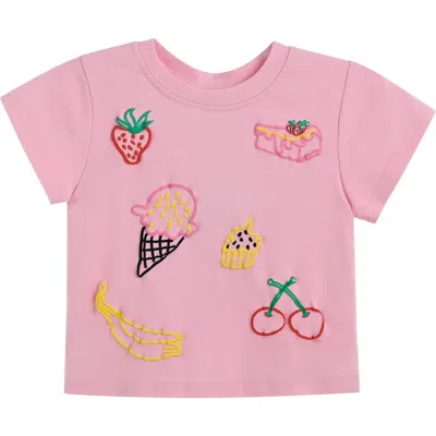 Mimi Tutu Kids'  Tyra Tee With Food Motifs In Pink