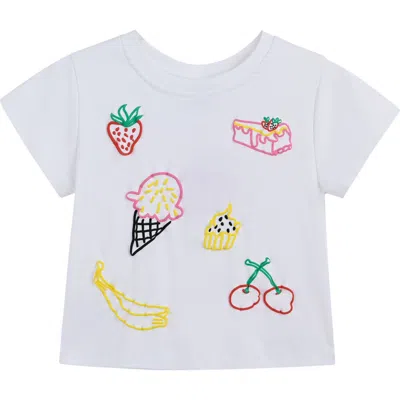 Mimi Tutu Kids'  Tyra Tee With Food Motifs In White