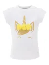 Mimi Tutu Unicorn-print Cotton T-shirt In 白色
