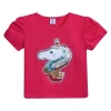 Mimi Tutu Kids' Unicorn-appliqué T-shirt In Pink Raspberry