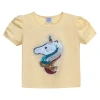 Mimi Tutu Unicorn-appliqué T-shirt In Yellow