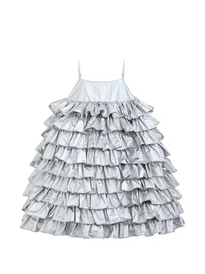 Mimi Tutu Kids' Valeriane Tiered Ruffled Dress In Gray