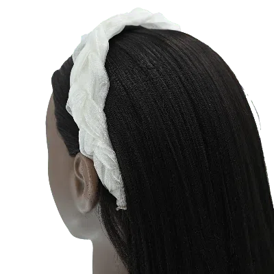 Mimi Tutu White Braided Tulle Headband