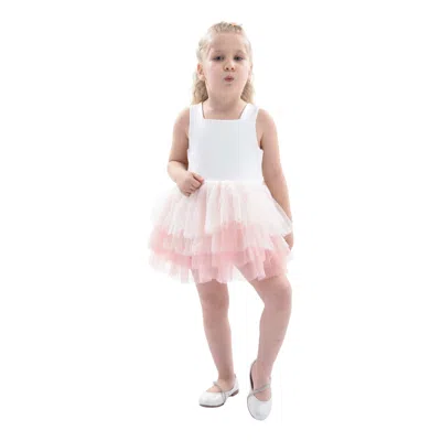 Mimi Tutu Kids' Emma Square-neck Tutu Dress In White