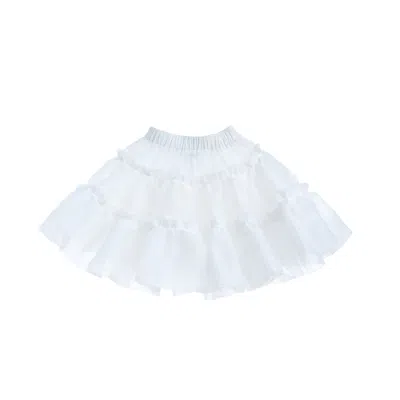 Mimi Tutu Babies'  White Frilled Satin Skirt