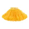 Mimi Tutu Kids'  Yellow Canary Bow Tulle Skirt In Canary Yellow