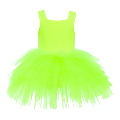 Mimi Tutu Kids'  Yellow Neon Solid Tutu Dress