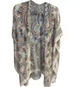 Mimi Wholesale Bohemian Summer Beach Kimono In Tan Multi In Multi