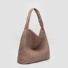 Mimi Wholesale Tiara Woven Hobo Tote Bag In Tan
