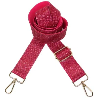 Mimi Wholesale Women's Barbie Rhinestone Crossbody Strap In Pink