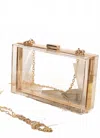Mimi Wholesale Women's Cindy Box Clutch Bag In Clear In Multi