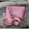 Mimi Wholesale Women's Rhinestone Adjustable Crossbody Strap In Pink