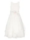 Mimilù Floral-appliqué Long Dress In White