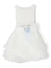 Mimilù Floral-appliqué Tiered Dress In White