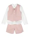 MIMILÙ THREE-PIECE LINEN SHORTS SUIT