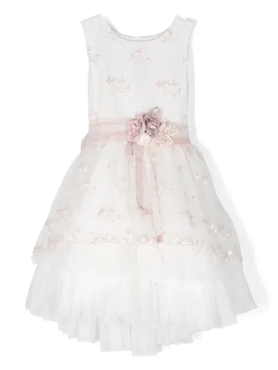 Mimilù Kids' Tulle Layered Puffball Minidress In White