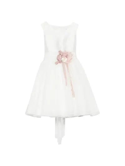 Mimilù Tulle-skirt Dress In White