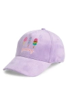 Mimish Kids' Corduroy Adjustable Baseball Cap In Purple