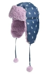 Mimish Kids' Reversible Trapper Hat In Purple