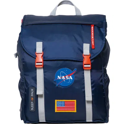 Mimish Kids' Sleep-n-pack Nasa Sleeping Bag Backpack In Blue