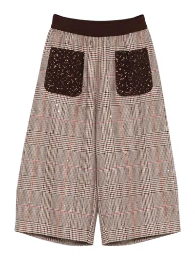 Mimisol Kids' Checked Trousers In Multi