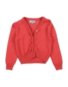 Mimisol Toddler Girl Cardigan Tomato Red Size 6 Wool, Polyamide In Red
