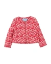 Mimisol Toddler Girl Jacket Red Size 6 Cotton, Viscose, Polyester, Polyamide, Elastane In Red