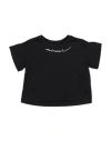 Mimisol Toddler Girl T-shirt Black Size 6 Viscose, Polyester, Elastane In Black