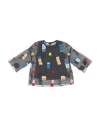 Mimisol Toddler Girl Top Lead Size 6 Polyamide, Polyester, Viscose, Elastane In Grey