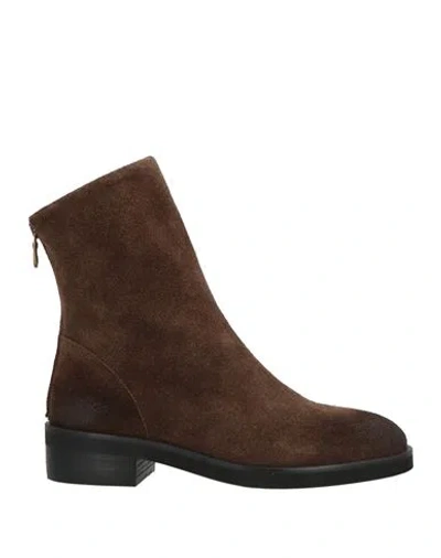 Mimmu Woman Ankle Boots Dark Brown Size 6 Leather