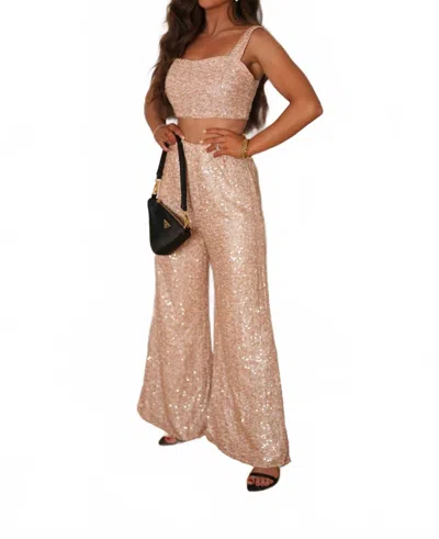 Mimosa Bella Sequin Set In Gold In Neutral