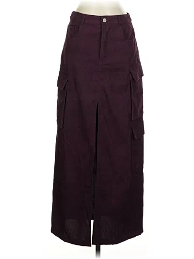 Pre-owned Mimosa Casual Skirt In Burgundy