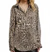 Mimosa Collared Leopard Satin Blouse In Multi In Multi