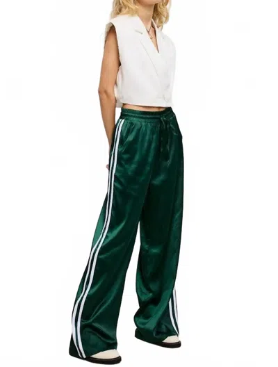 Mimosa Cooper Relaxed Track Pants In Black In Green
