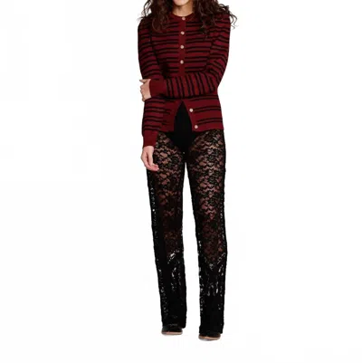 Mimosa Enchanted Sheer Lace Floral Pants In Red