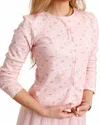 Mimosa Fleur Pointelle Cardigan In Pink In Pink