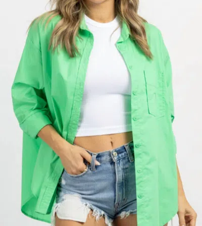 Mimosa Kelly Relaxed Button Down In Green
