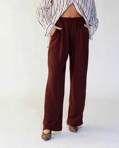 Mimosa Laid-back Luxe Sweatpants In Maroon In Multi
