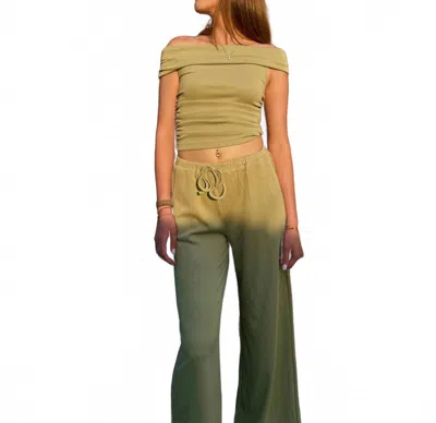 Mimosa Laurel Top And Pant Set In Olive In Green