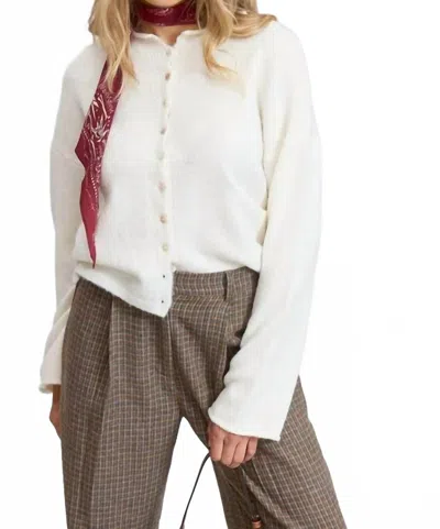 Mimosa Lightweight Button-down Cardigan In Ivory In White