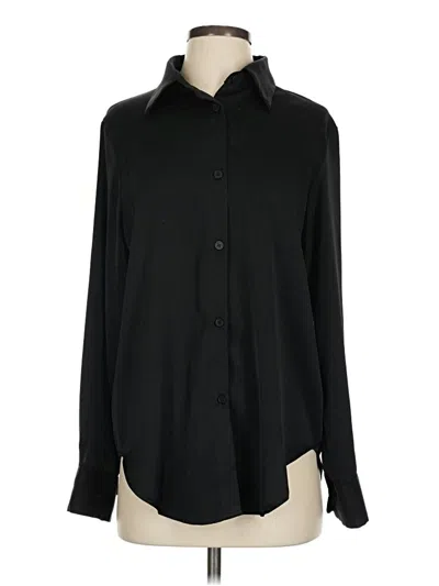 Pre-owned Mimosa Long Sleeve Blouse In Black