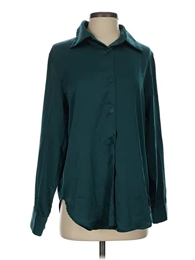 Pre-owned Mimosa Long Sleeve Blouse In Blue