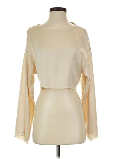 Pre-owned Mimosa Long Sleeve Blouse In Ivory