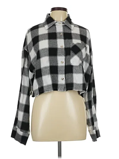 Pre-owned Mimosa Long Sleeve Button Down Shirt In Silver