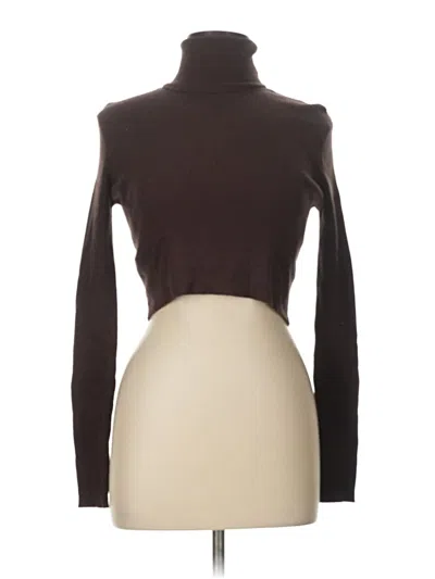 Pre-owned Mimosa Long Sleeve Turtleneck In Brown